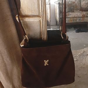 Paloma Picasso  suede shoulder/crossbody purse